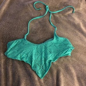 Flounce bandeau bikini top